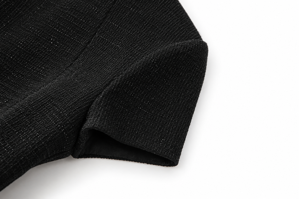 La Robe Joaillerie – Tweed-Minikleid mit Perlenverzierung in Schwarz