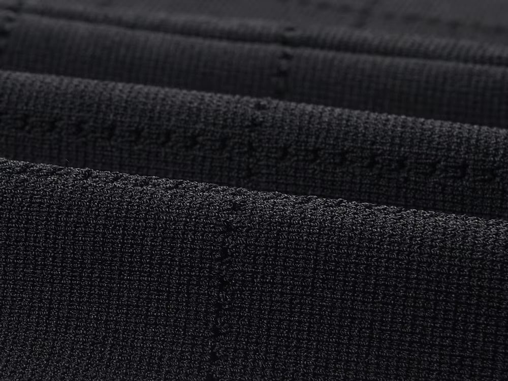 La Robe Colette — Lace-Collar Pleated Knit Maxi Dress in Black