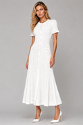 La Robe Câline — Cable-Knit Button-Front Midi Dress