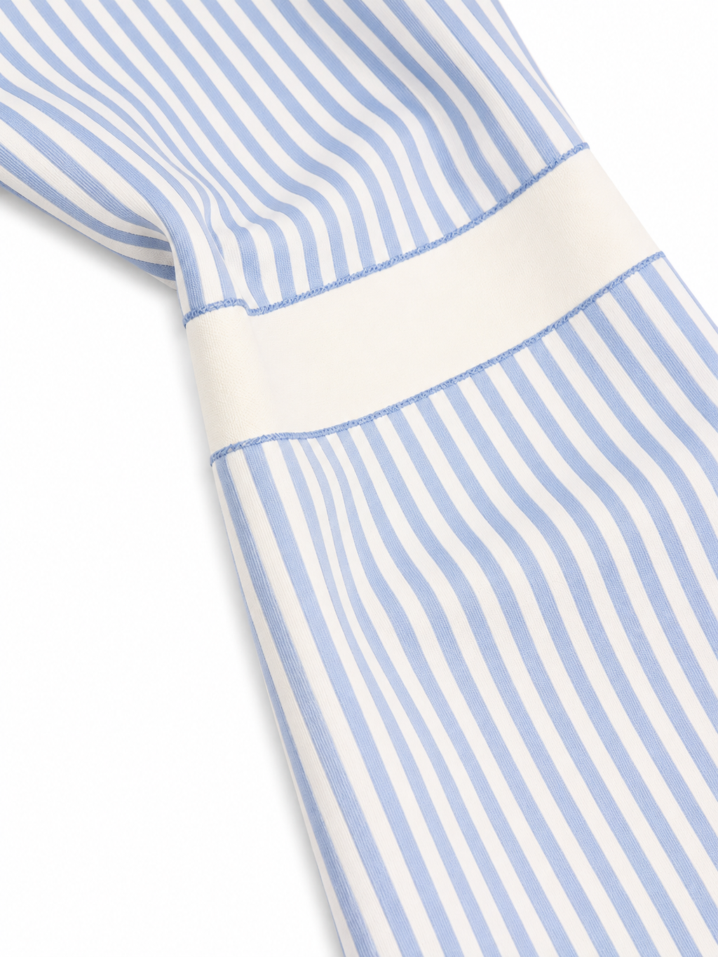 La Robe Riviera — Gestreiftes Strick-Bleistift-Midikleid in Blau & Weiß