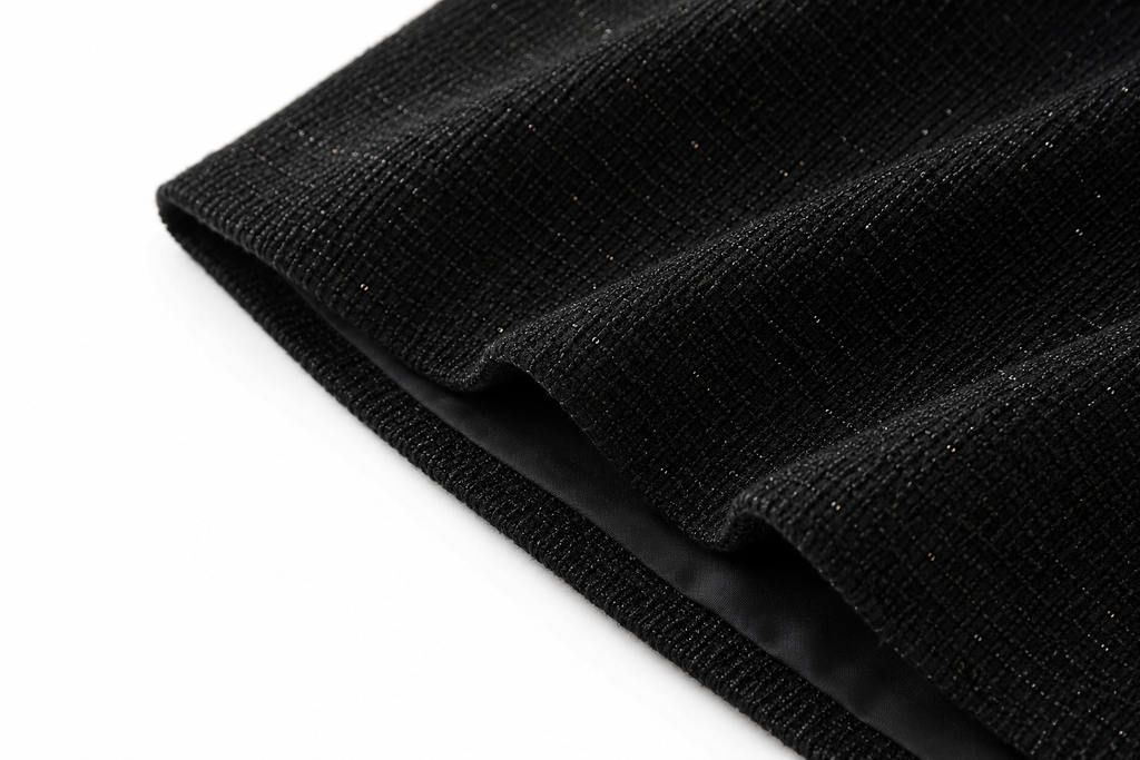 La Robe Joaillerie – Tweed-Minikleid mit Perlenverzierung in Schwarz